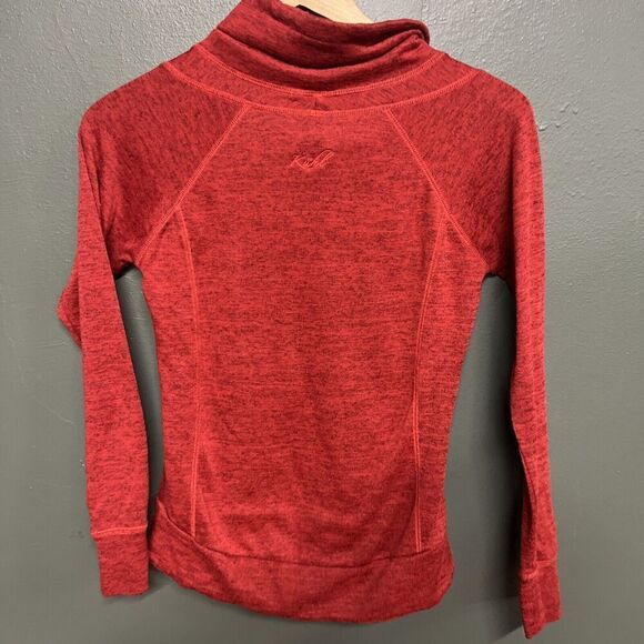Kuhl Womens Lea Cowl Neck Pullover Sweater XS red Front Pocket W/Thumbholes - Picture 3 of 5